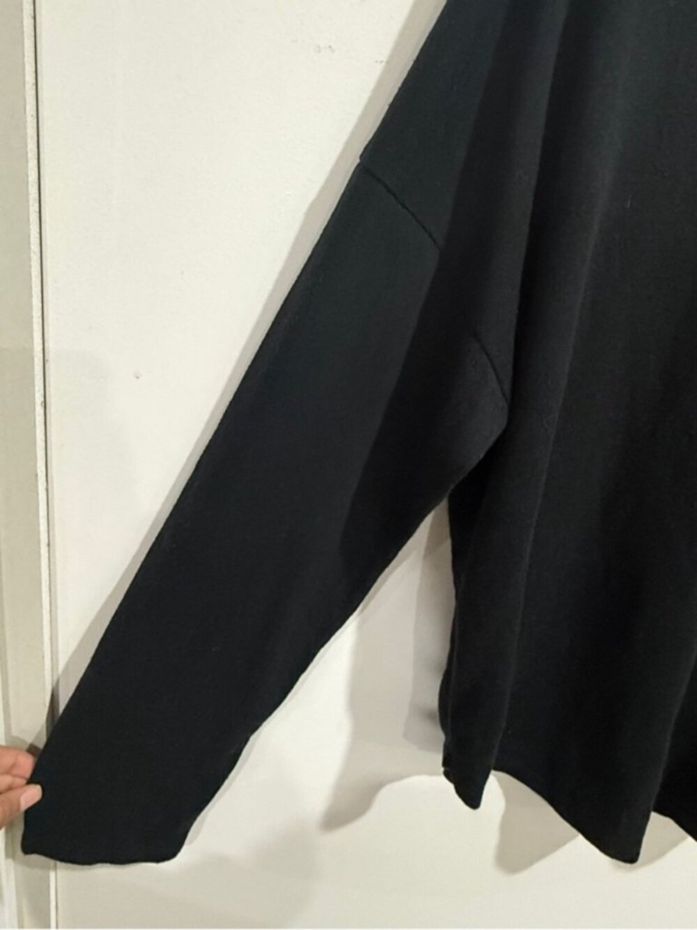 Victoria’s Secret Black Long Sleeve Henley Top XL Soft Lounge Knit - Picture 3 of 8